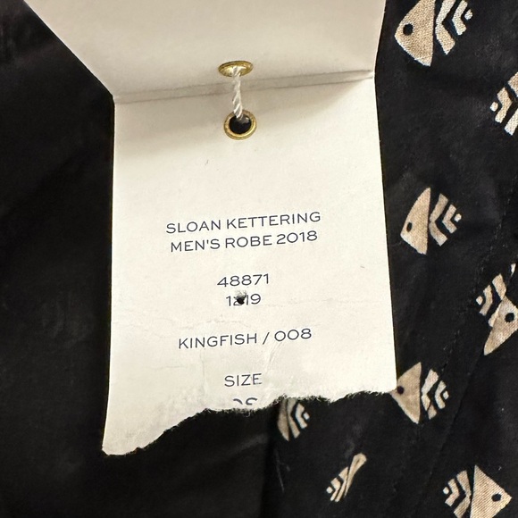 NWT Tory Burch Sloan Kettering Robe 2018 King Fish Print Cotton OS limited RARE - Picture 6 of 8